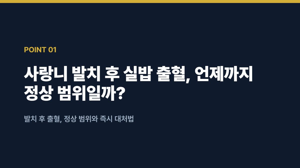 사랑니 발치