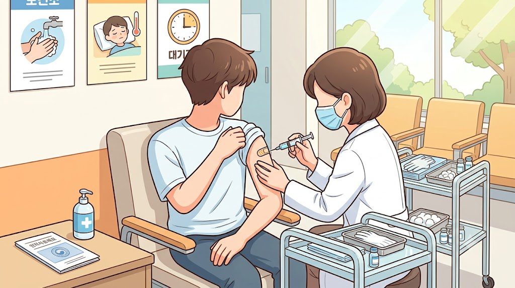 안전한 방문 절차와 접종 당일 주의사항